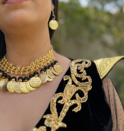 Collier wechwech noir 15 mahboub