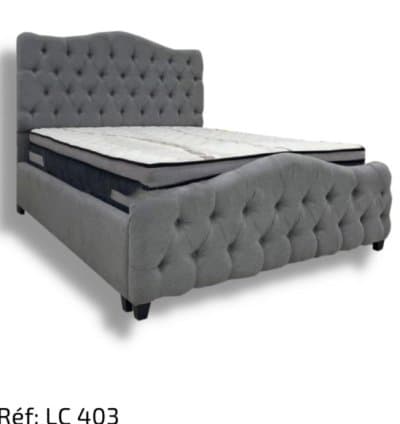 Lit Capitonné Tissu Anti-taches Haute Qualité – LC403