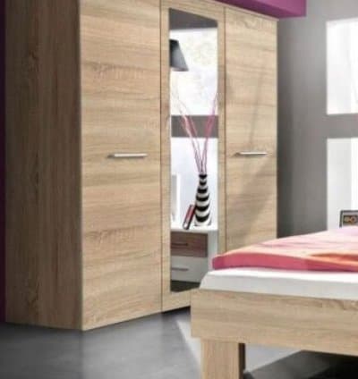 Armoire à portes coulissantes avec miroir: 210 * 190 cm