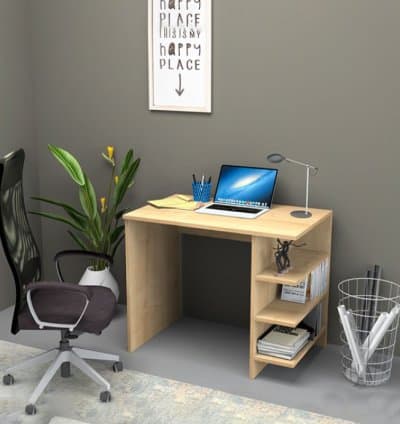 Bureau Junior Avec 3 Étagères De Rangement Couleur Chêne – (A343)