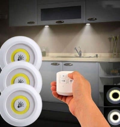 Lampes LED avec télécommande 3 pièces