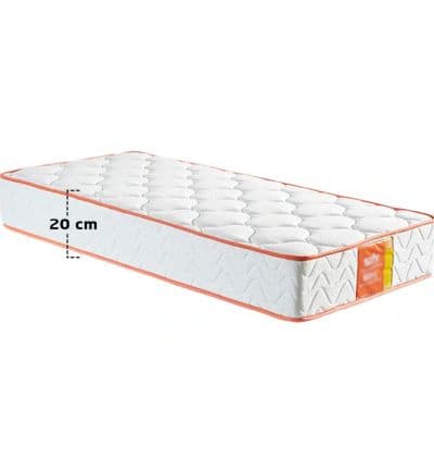 Matelas Mousse Matelassé 6 Étoiles 1 Place Hauteur 20 cm