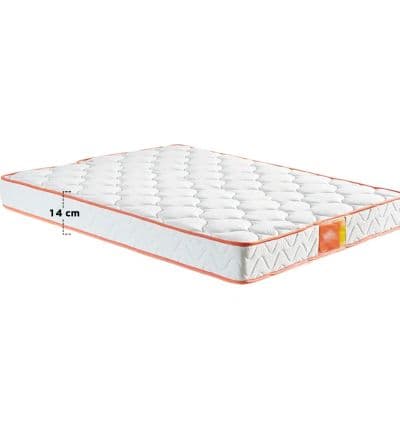 Matelas Mousse Matelassé 6 Étoiles 2 Places Hauteur 14 cm