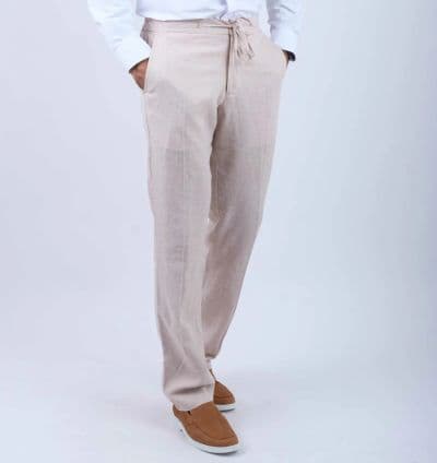 Pantalon Lin Beige Ref141 - EVASION