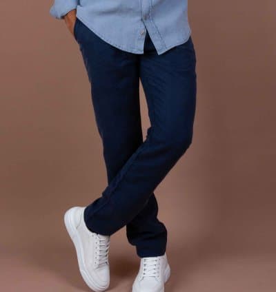 Pantalon bleu lin - EVASION