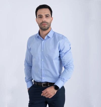 Chemise bleu pour homme ref209 -EVASION