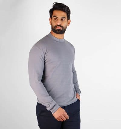 Pull Col Cheminé Gris - EVASION