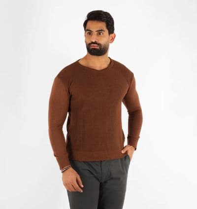 Pull Col V Marron - EVASION