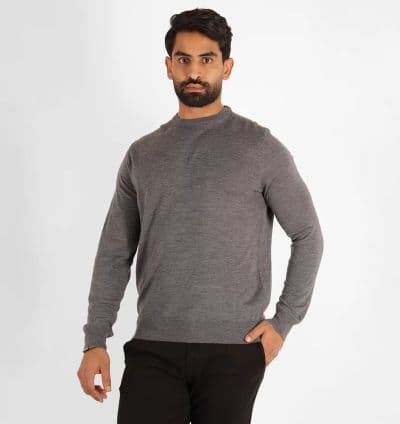 Pull Col Rond Gris - EVASION