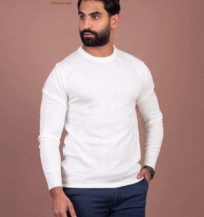 Pull col rond Crème - EVASION