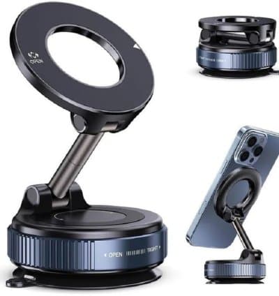 Support de téléphone Ultra magnétique Ventouse pour voiture amélioré renforcé à 360 ° 44 kg