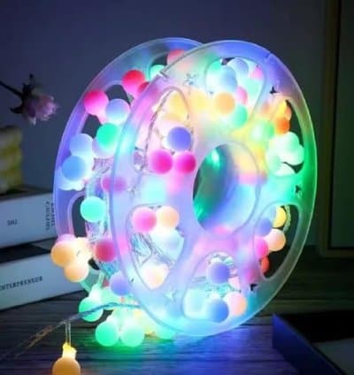 Guirlande lumineuse féérique à 160 boules LED RVB , 40 mètres, style Goti, guirlande multicolore