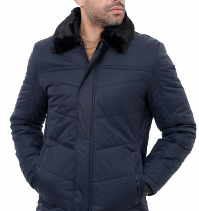 Blouson homme bleu matelassé - EVASION