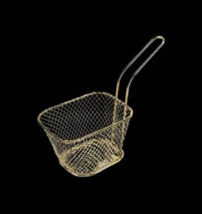 Panier frit metal gold