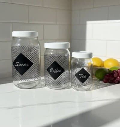 Set de 3 bocaux en verre