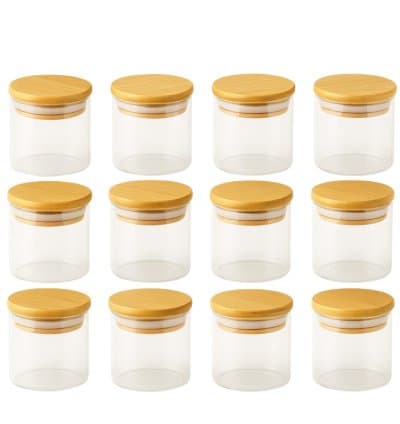 Lot de 12 bocals en verre 130ml 6cm sur 6cm