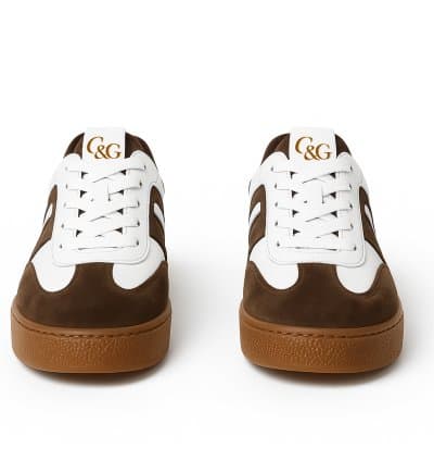 BASKETS BLANCHES ET MARRON Giuliana & G
