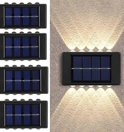 Pack De 4 Appliques Solaires Sans Fil 10 LED