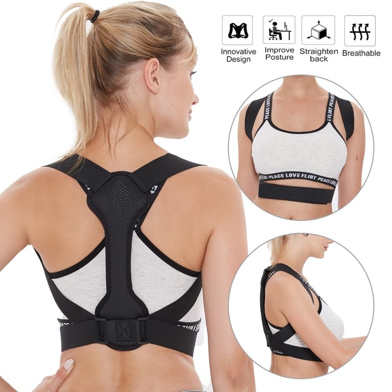Correcteur de posture du dos, soutien de la clavicule, soutien du dos, prévention de l’avachissement Homme et Femme
