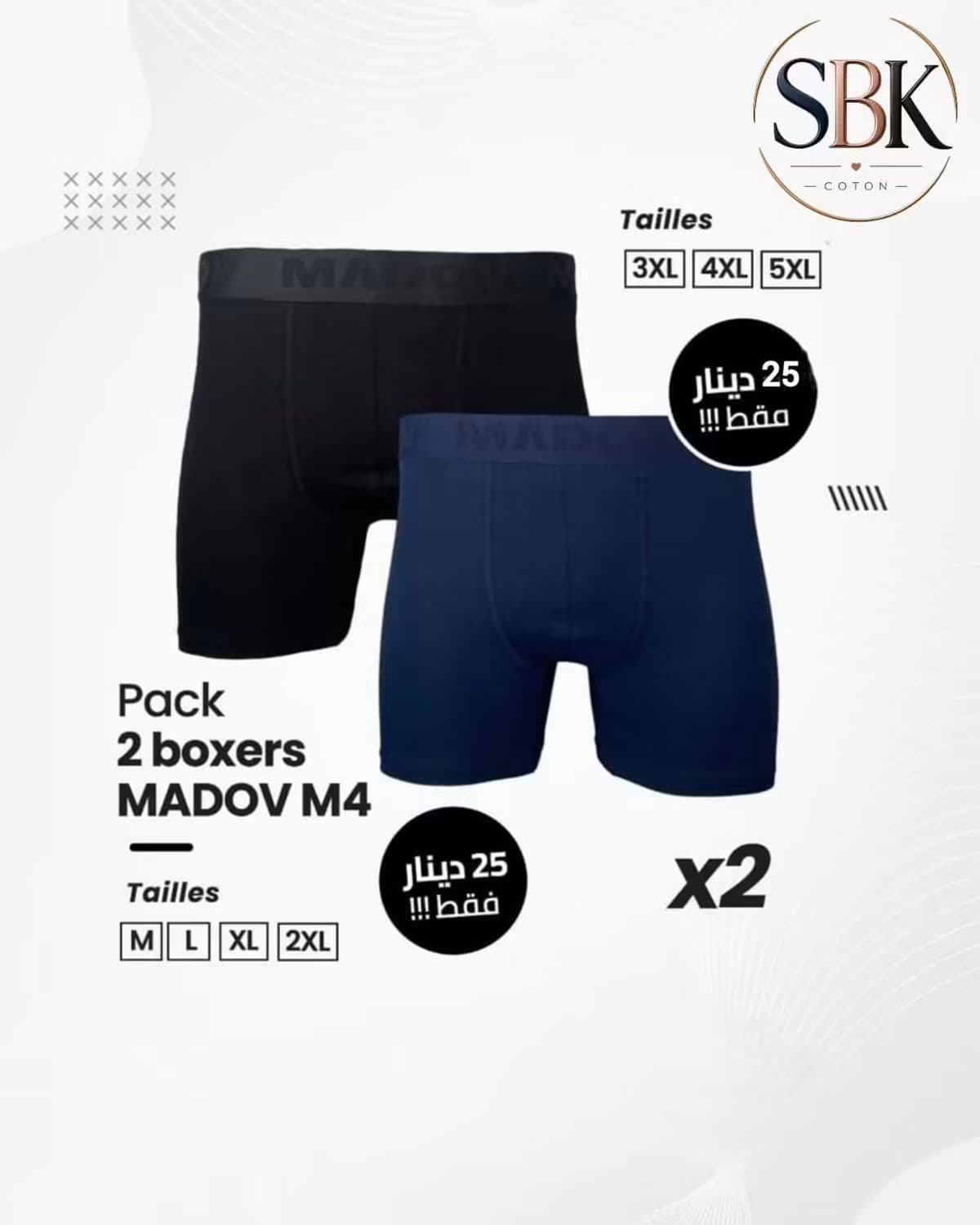 Pack 2 boxers madov m4