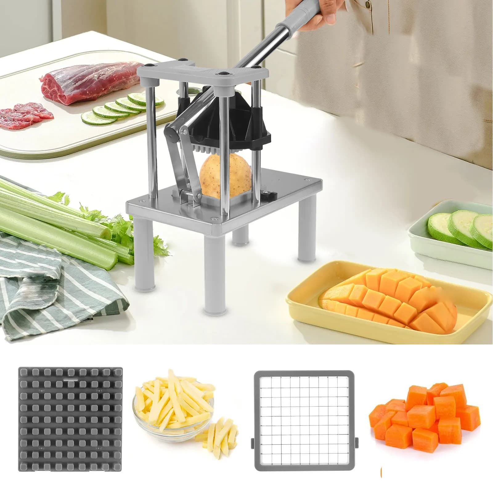 Coupe-Frites Pro Ultra Puissant Des Frites Parfaites en 1 Pression