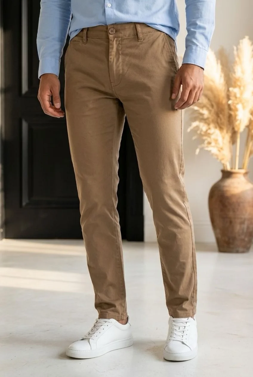 pantalon chino homme camel