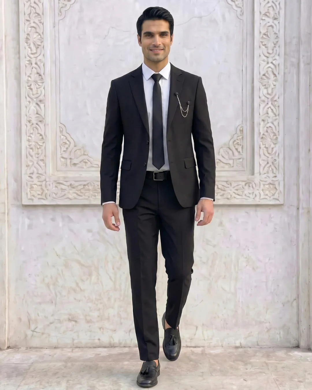 Costume Noir Homme – Coupe Droite