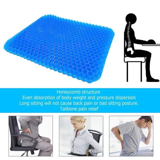 Coussin de siège en silicone,Coussin orthopédique en gel antidérapant pour soulager la douleur