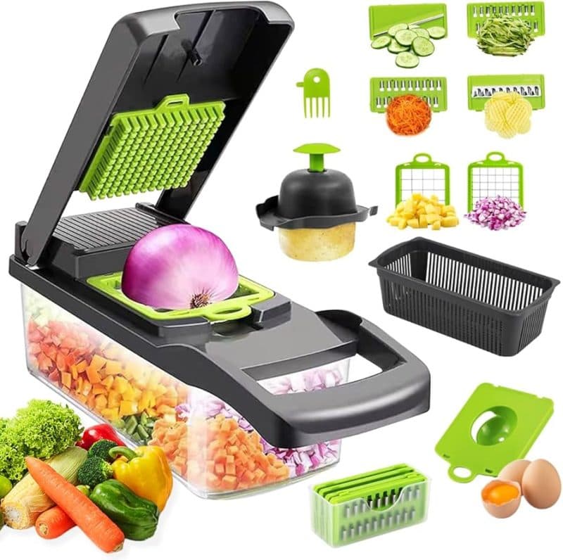 Coupe-légumes,trancheuse de légumes,Hachoir à Légumes Multifonctionnel avec Poignée,Mandoline pour légumes et fruits