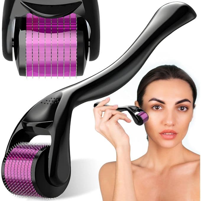 Derma Roller Rouleau pour Régénération de la Peau, Anti Vieillissement 0.5mn