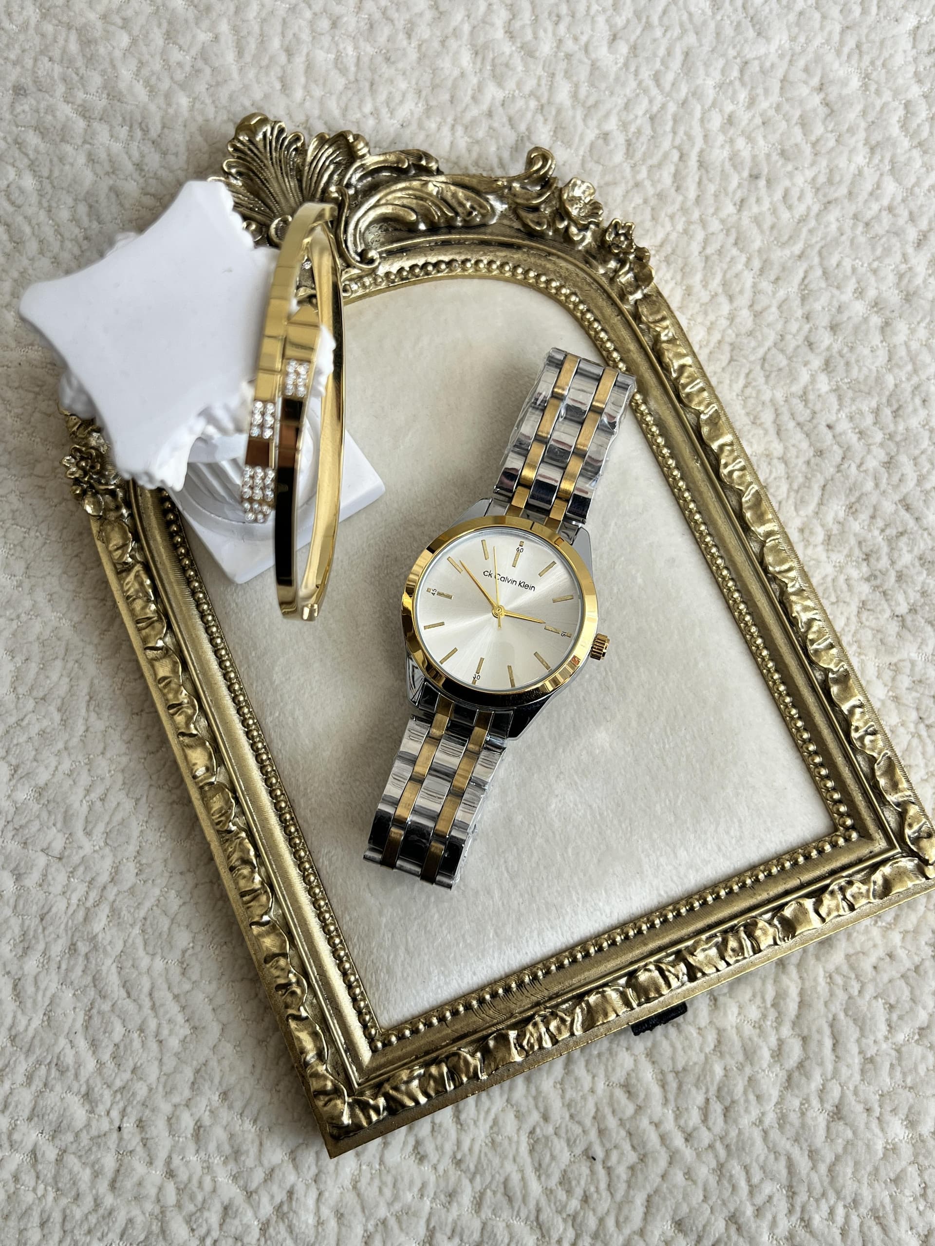 Coffret Cadeau Chic – Montre Panachée & Gourmette