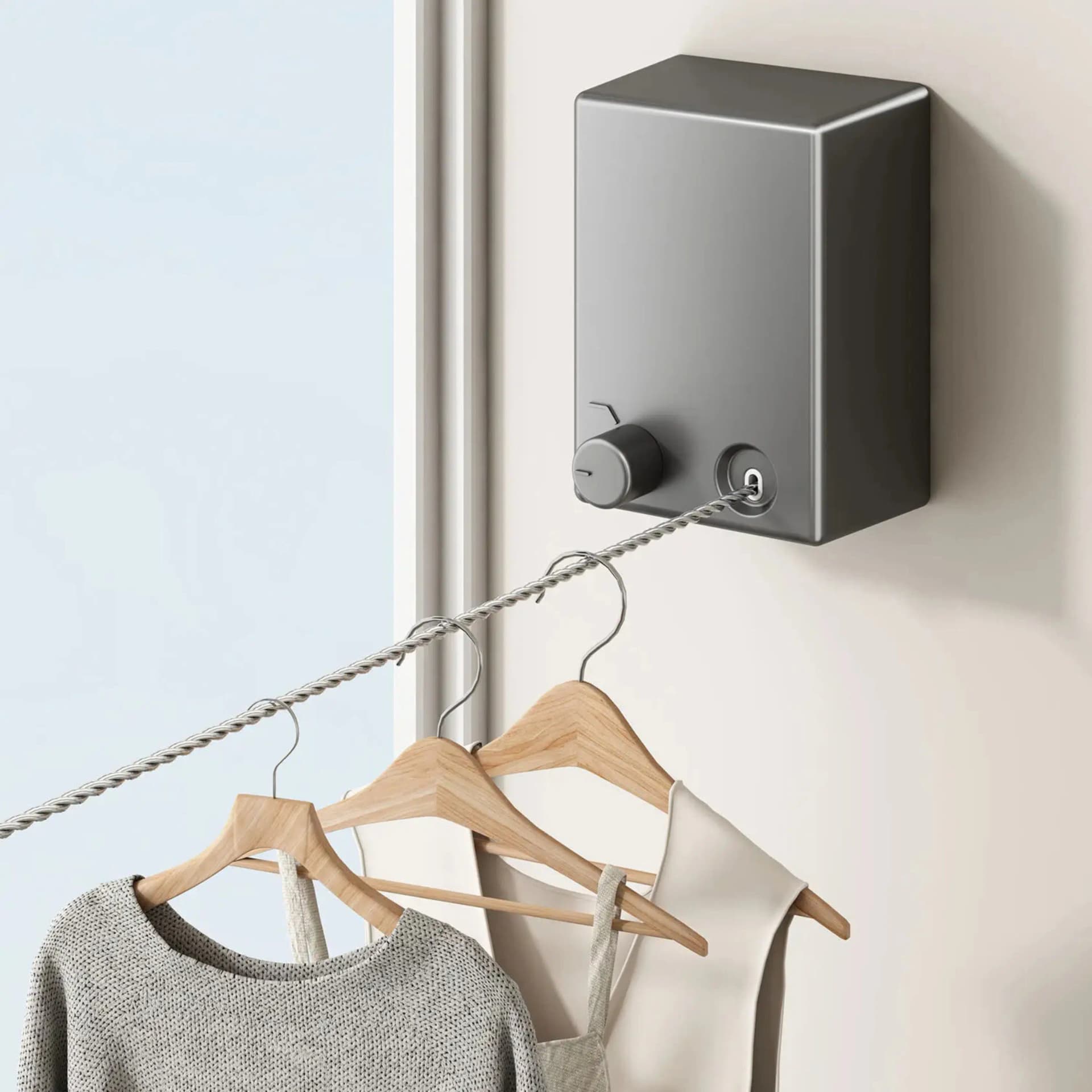 Etendoir mural retractable 4,2 m – charge 20 kg