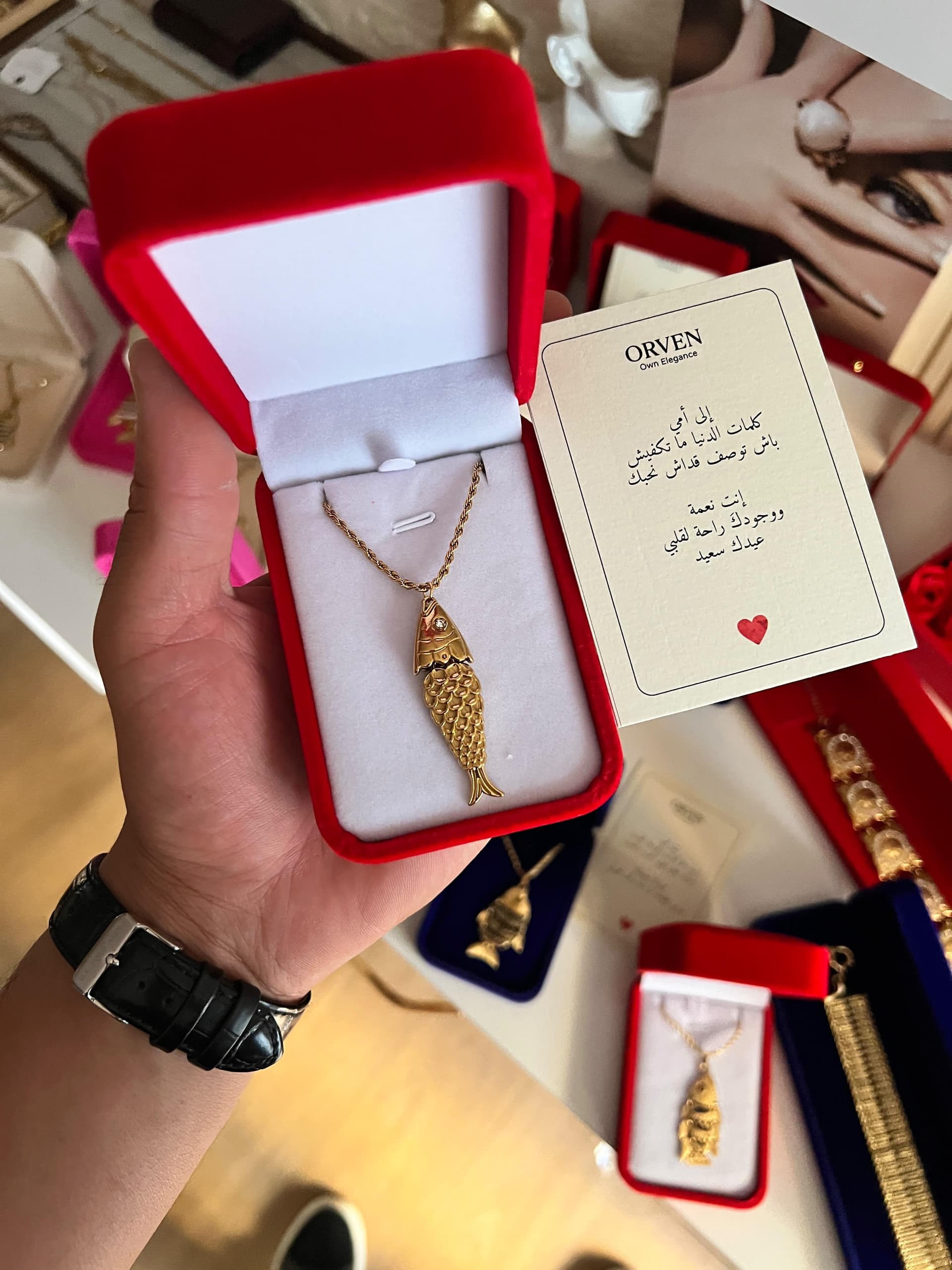Collier Doré Pendentif Poisson 🐟