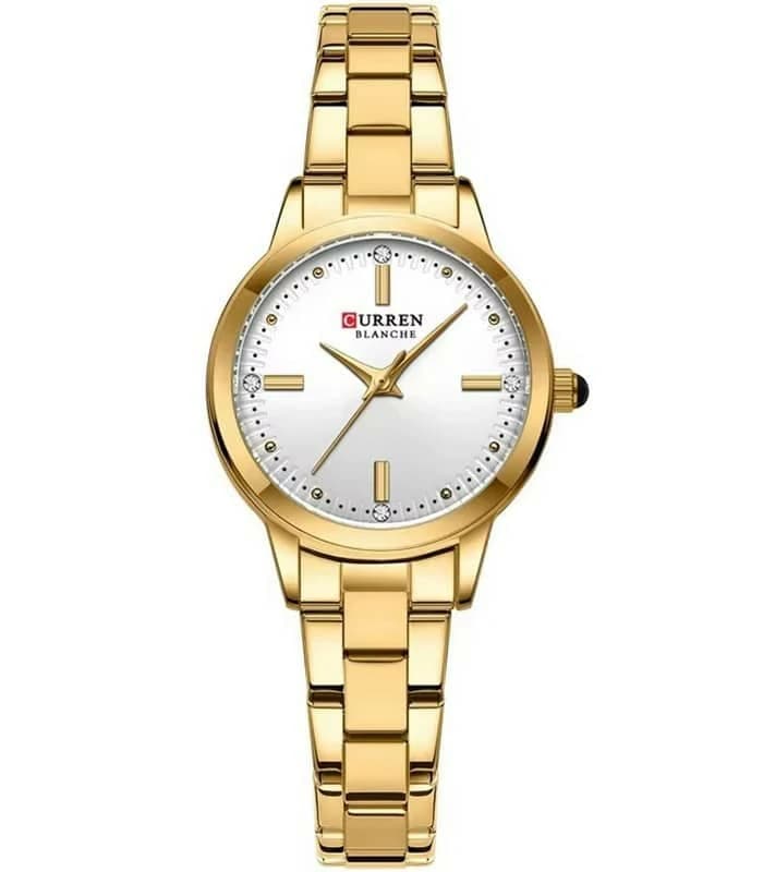 Montre pour Femme Curren 9094 Doré Fond Blanc