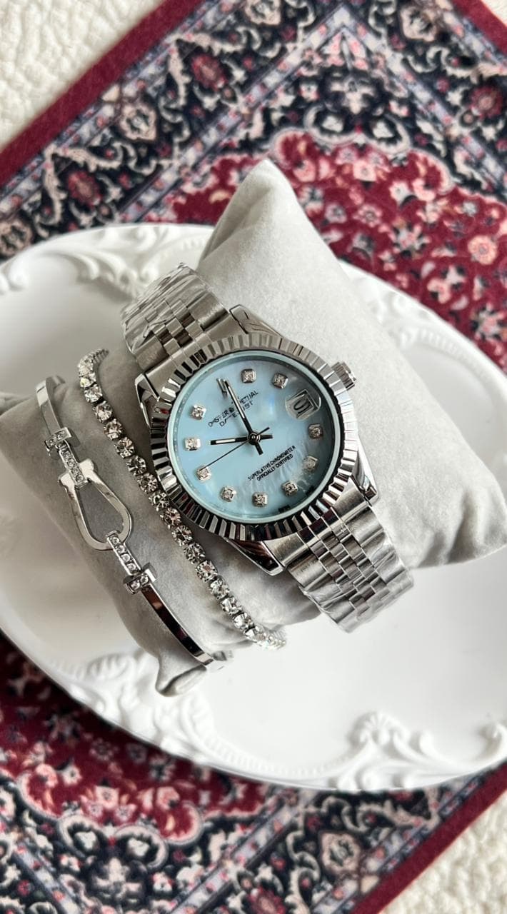 Set 3 pièces – Montre 34 mm & bracelets assortis