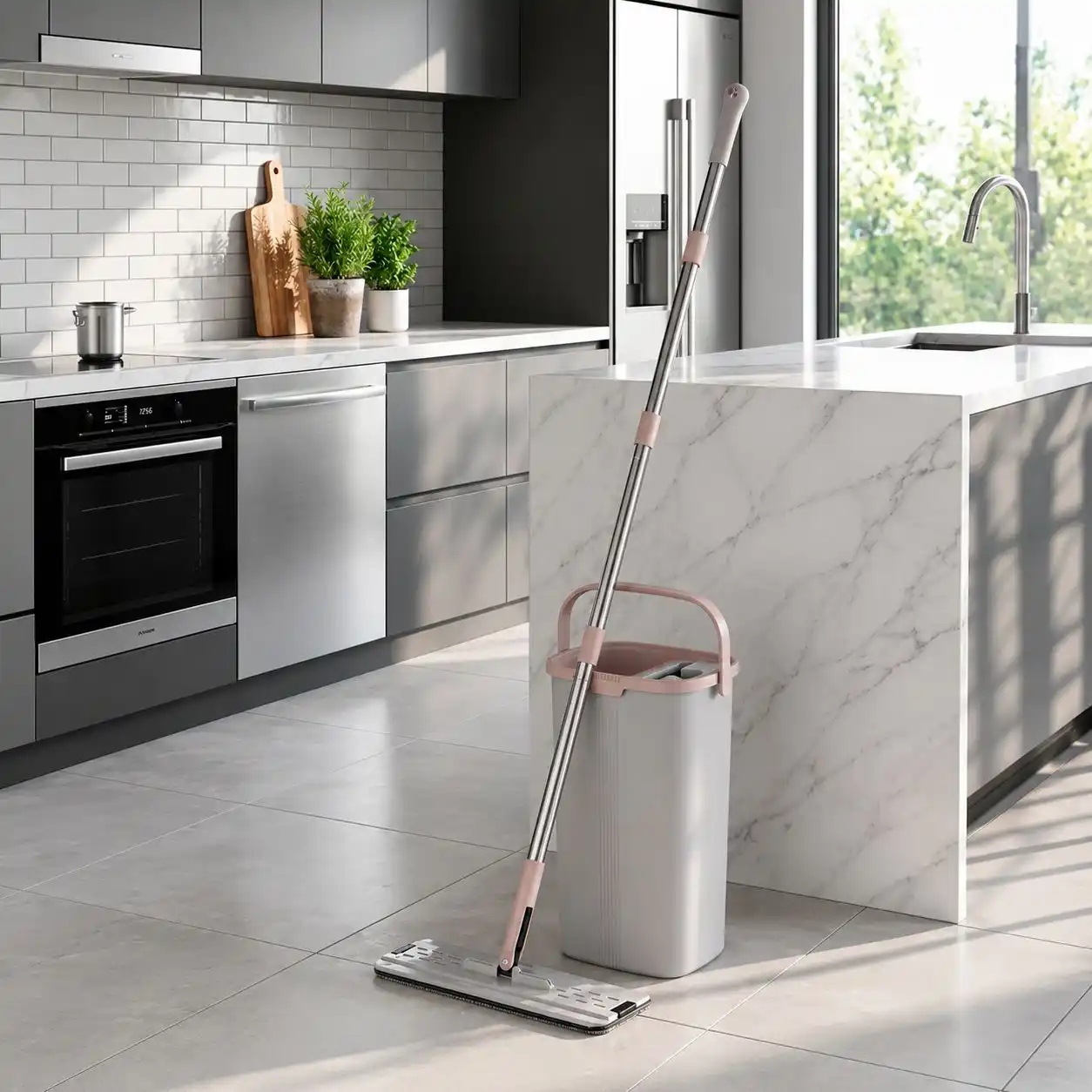 Balai Mop Lavine Premium avec Seau Égouttoir