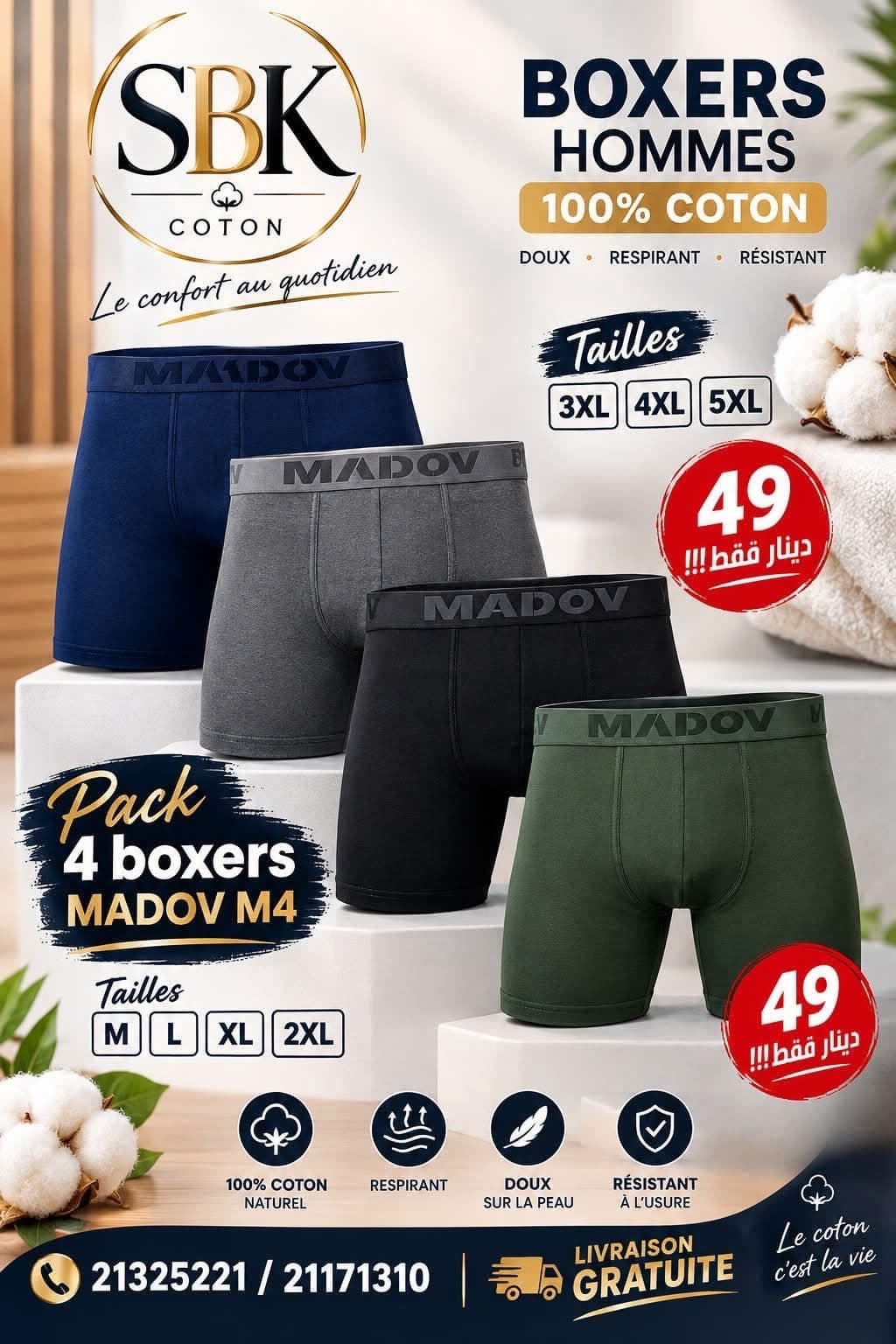 Pack 4 boxers madov m4