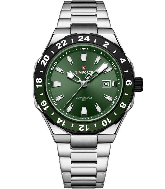 Montre pour Homme Naviforce NF9249 Argent Fond Vert