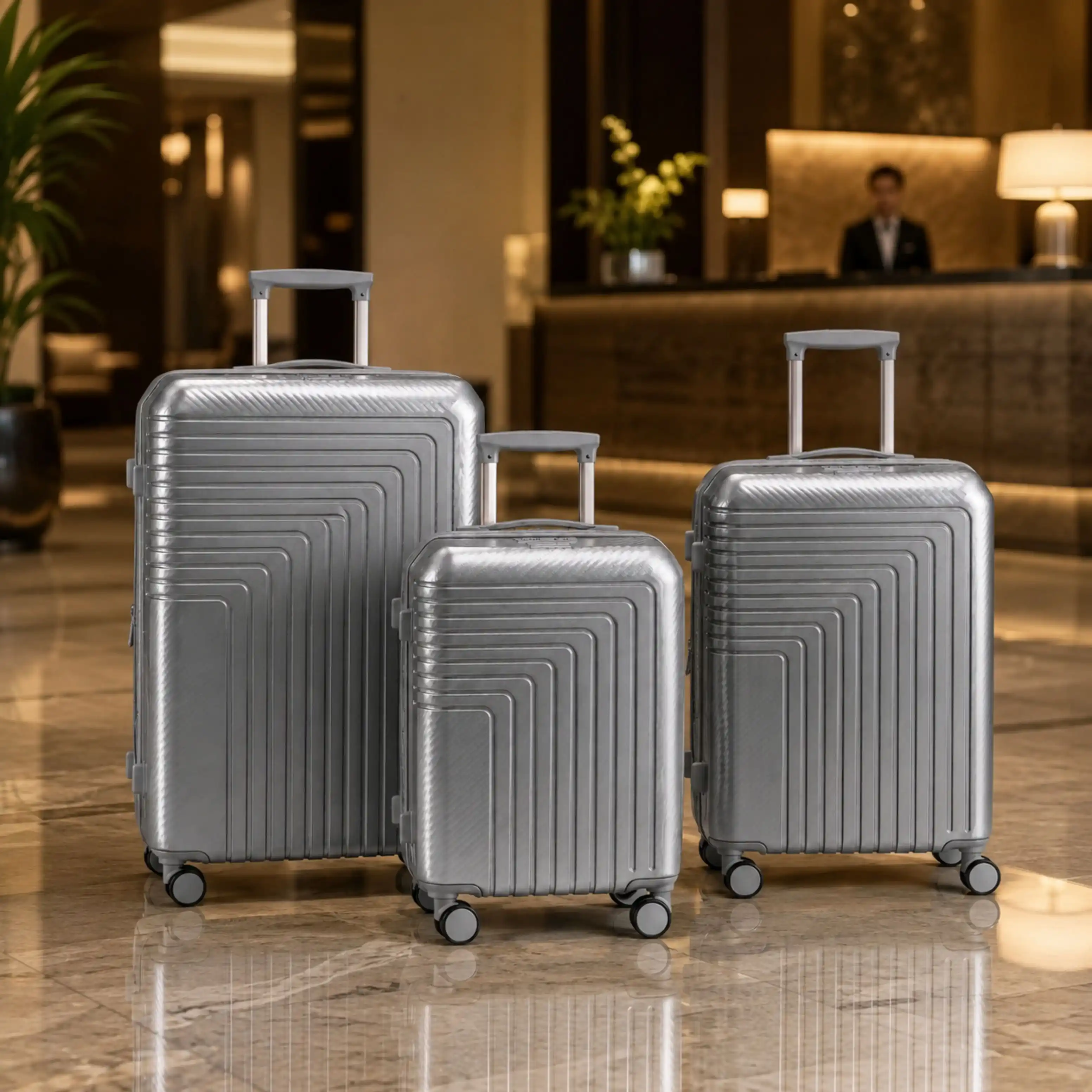 Série de 3 Valises Rigides Incassables Tokio – Gris Argenté