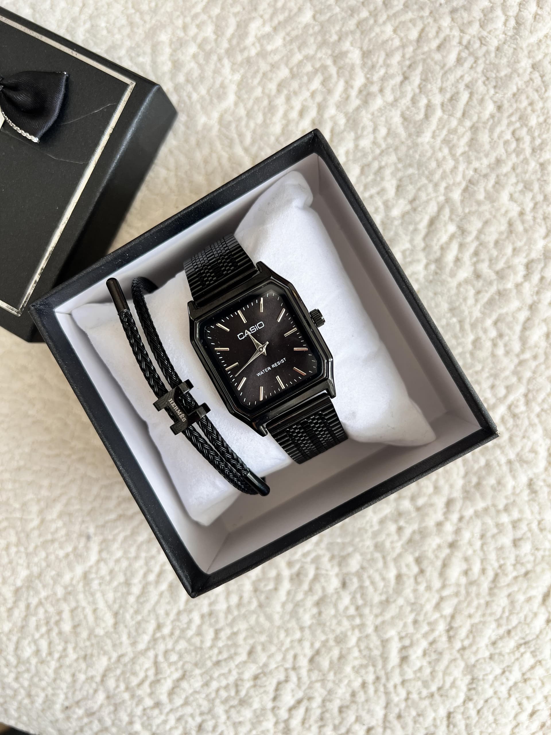 Pack Homme - Montre + bracelet Noire
