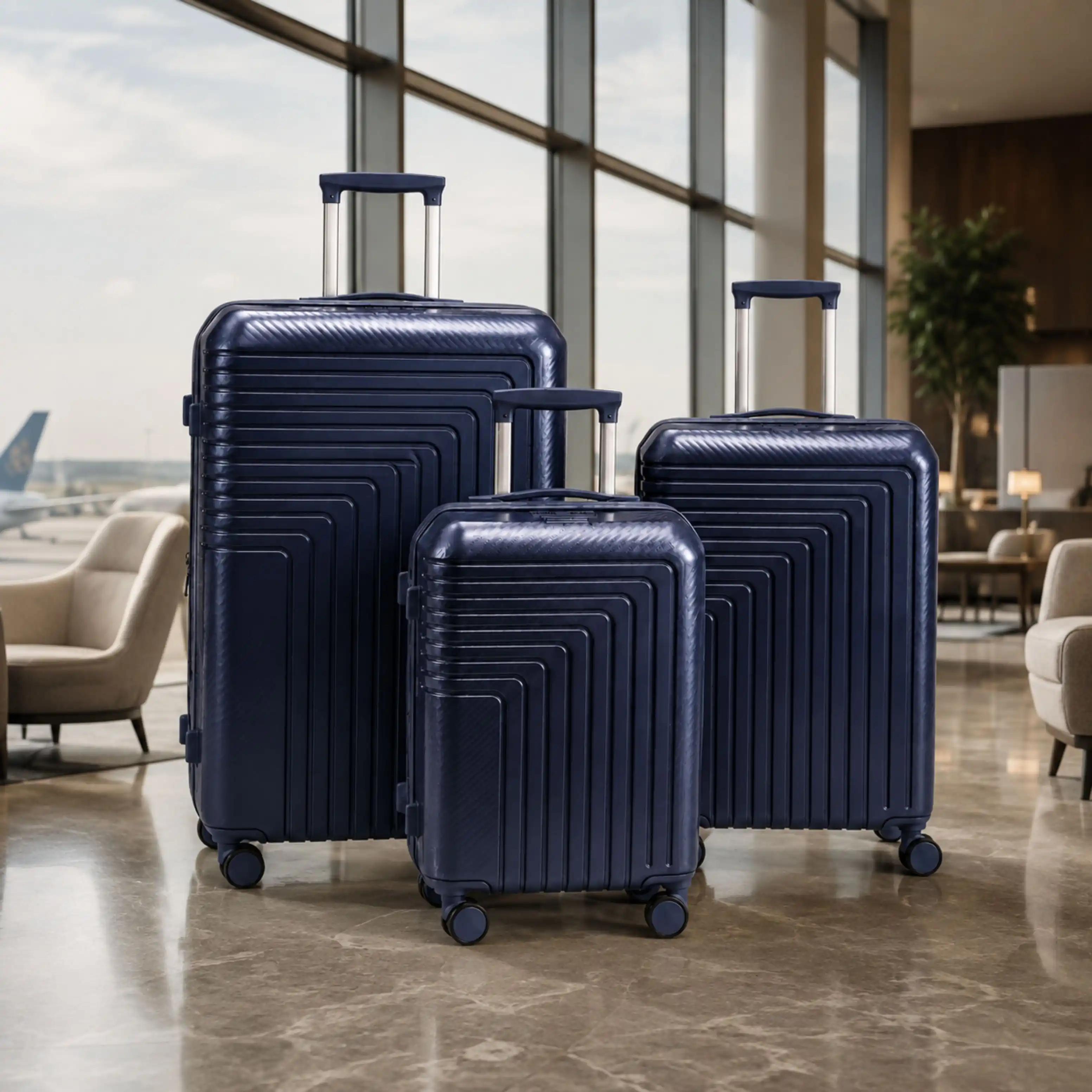 Série de 3 Valises Rigides Incassables Tokio – Bleu Marine