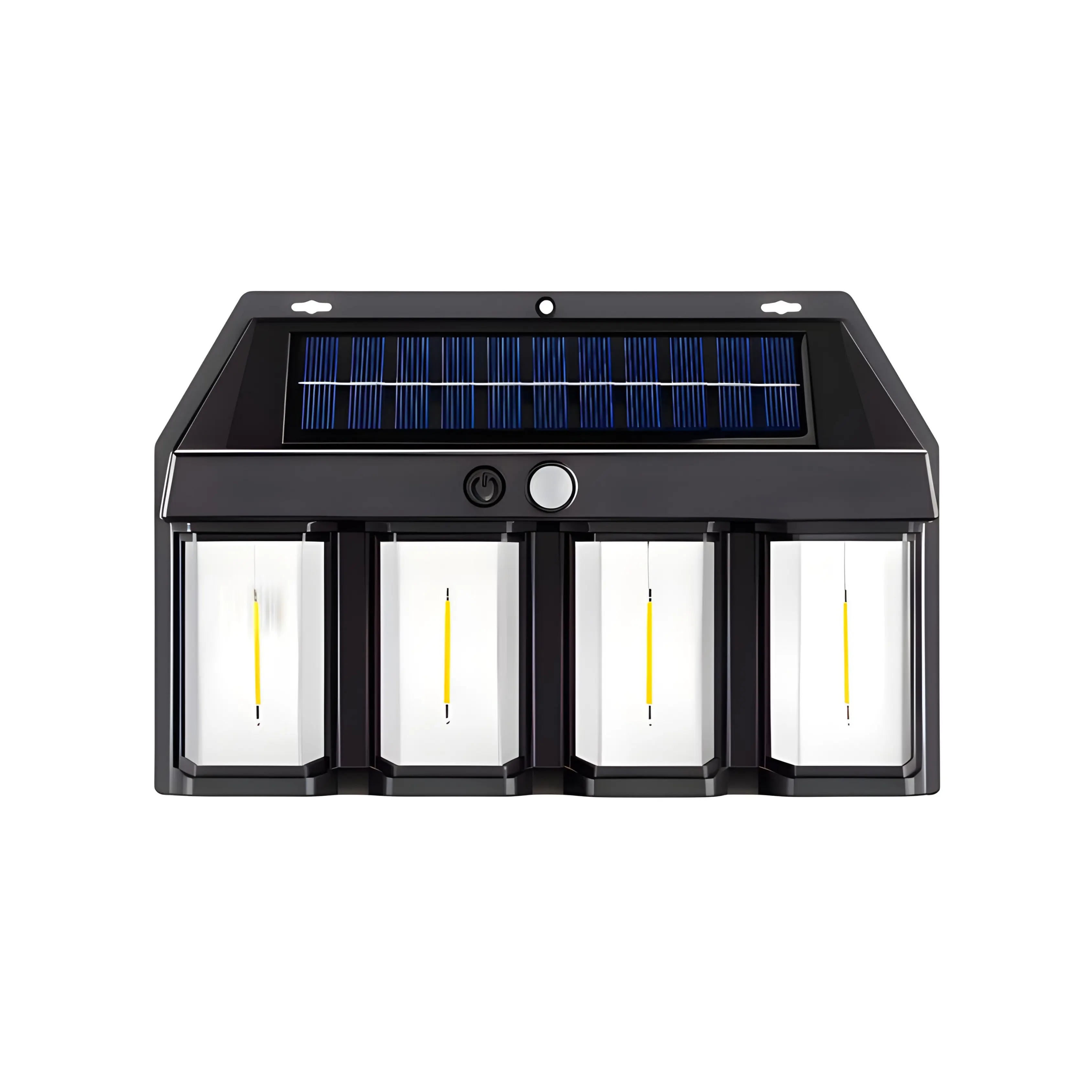 Lampe Murale Solaire 4 Lampes avec Détecteur de Mouvement