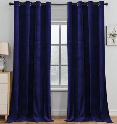 Rideau velours Bleu Nuit