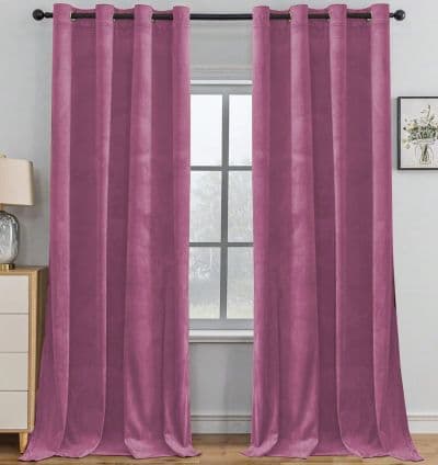 Rideau velours Rose Dragée