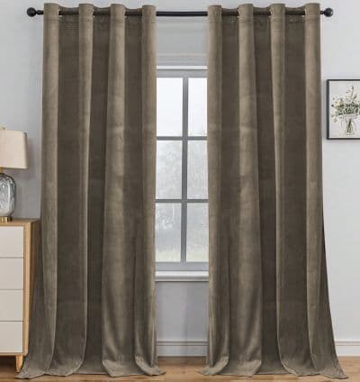 Rideau velours Grége