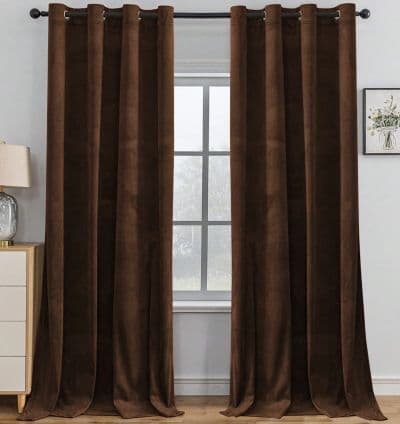 Rideau velours Chocolat
