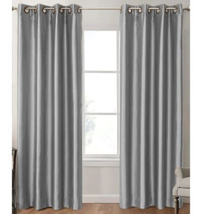 Rideau en satin Gris Perle