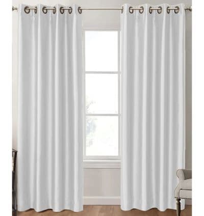 Rideau en satin Blanc