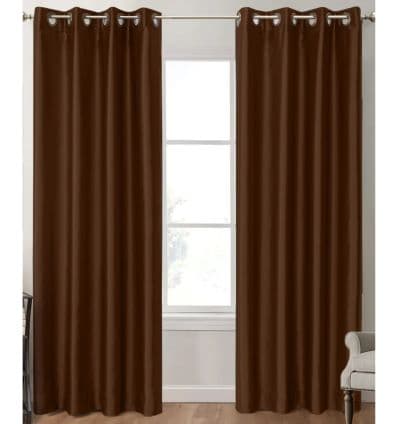 Rideau en satin Marron