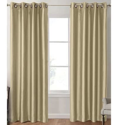 Rideau en satin Beige Clair
